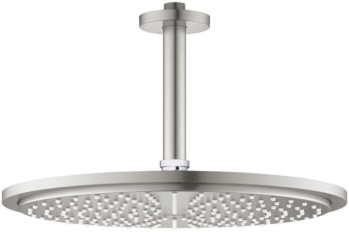 GROHE Rainshower Cosmopolitan 310 Kopfbrauseset, Deckenauslass 142mm, EcoJoy, supersteel (26067DC0)