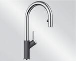 Blanco Carena-S Vario Einhebelmischer, Hochdruck, felsgrau/chrom (521359)