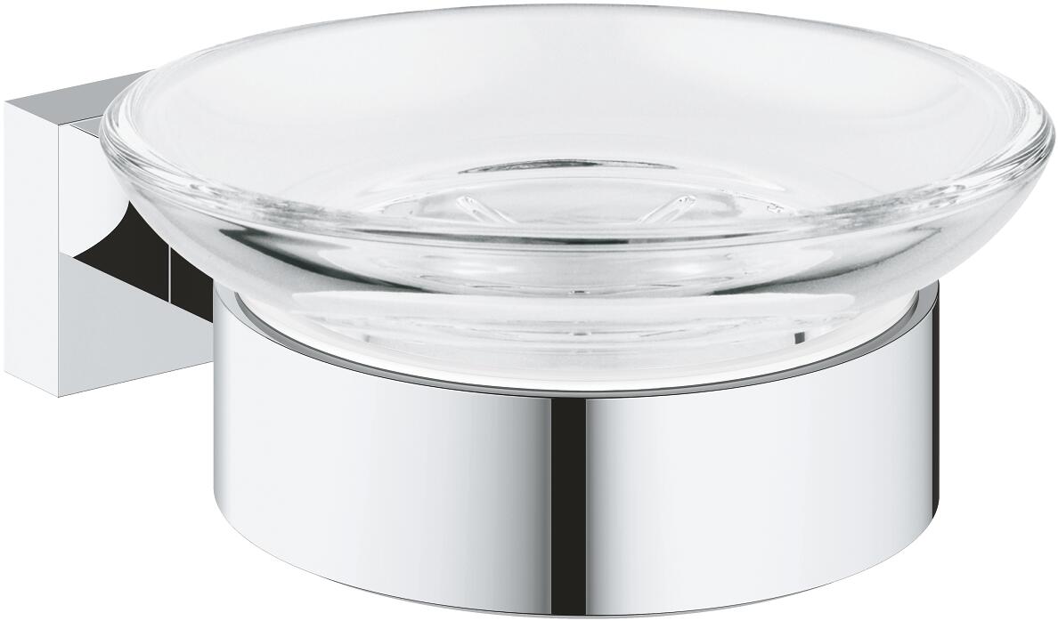 GROHE Essentials Cube Seifenschale, mit Halter, chrom (40754001)