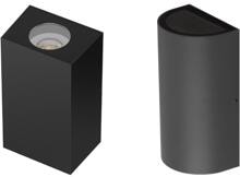 EVN FLAMUS Wandanbau, 2-flmg. (up + down), IP65, GU10, max. 2x8W, 230V, anthrazit
