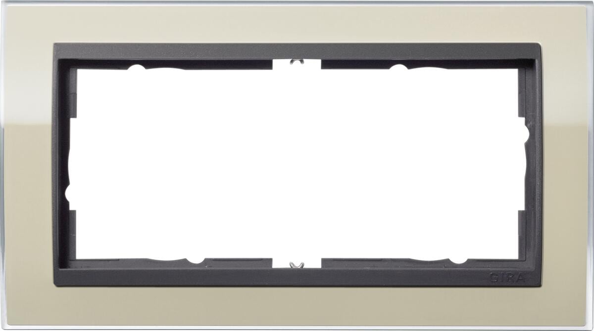 Abdeckrahmen, ohne Mittelsteg, bruchsicher 2fach für reinweiße Zentraleinsätze Gira 1002778