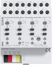 Gira eNet Funk-Schalt-/Tastaktor 8fach / Jalousieaktor 4fach REG, weiß (543500)