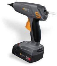 Steinel Akku-Heißklebepistole, Aufheizzeit: 2 min., Fördermenge 20 g/min., 130°C/200°C, ø11mm Klebesticks, inkl. 3x11mm Klebesticks im Papier-Koffer, schwarz (085384)