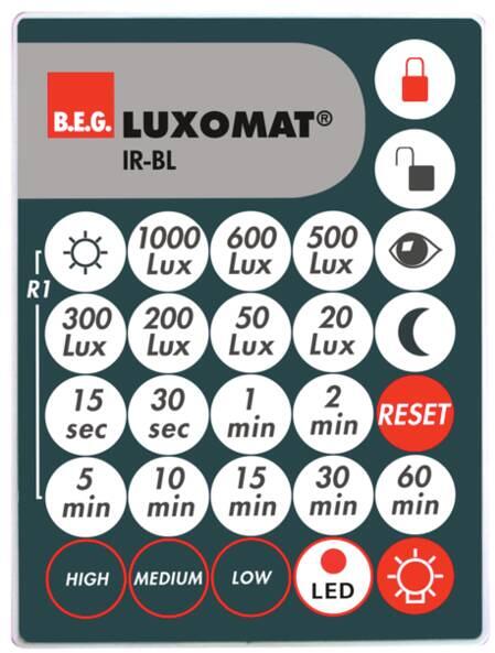 B.E.G 93055 IR-BL Infrarot Fernbedienung, schwarz