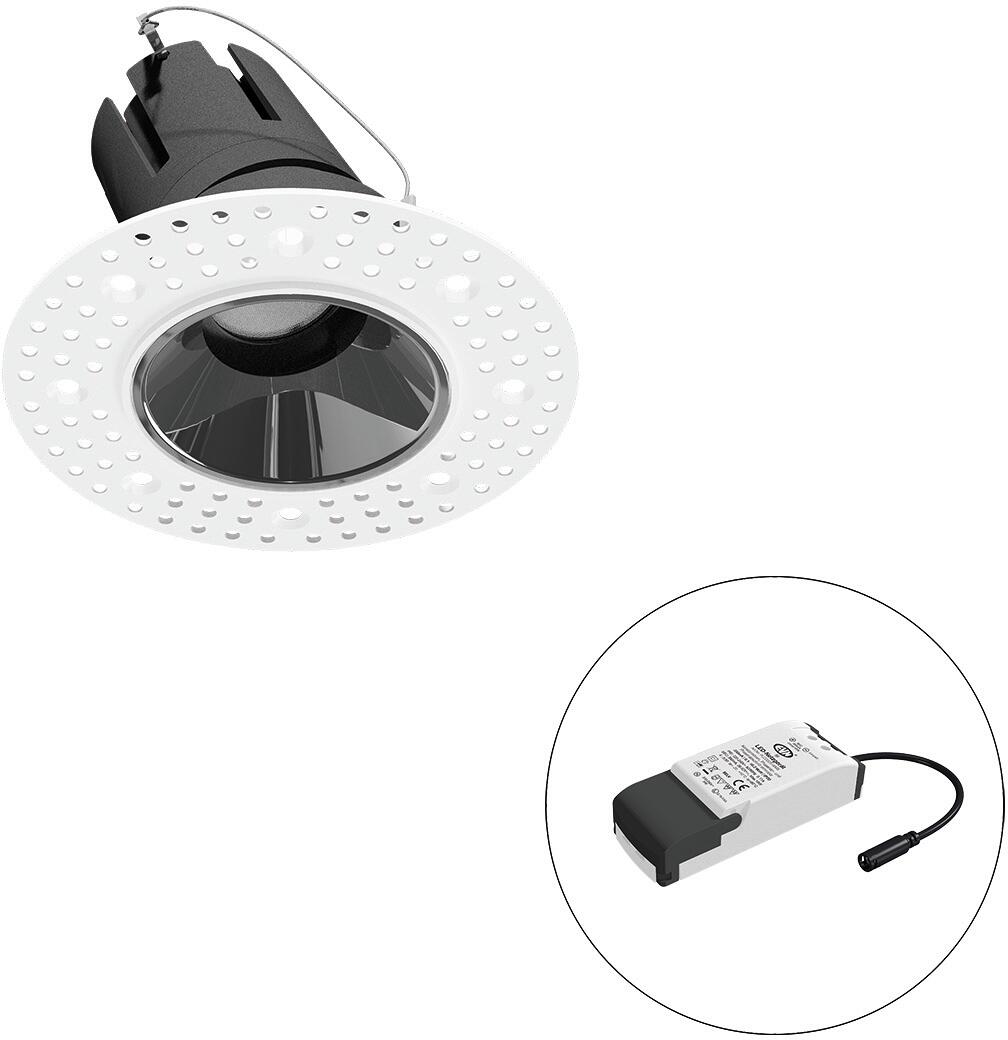 EVN SELECTO LED Deckeneinbau, rund, dreh-/schwenkbar, IP20, 220-240V/AC, 13W, 3000K, 1517lm, inkl. Netzgerät, Phase, Reflektor silber/hochglänzend, 28