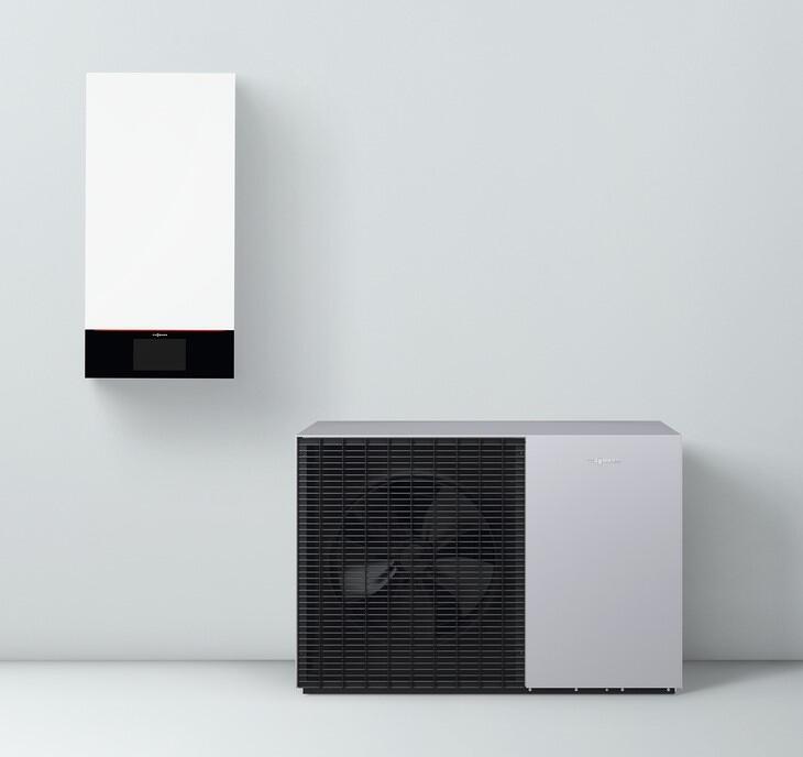 Viessmann Vitocal 150-A A04 230V V105 Luft/Wasser-Wärmepumpe in Monoblock-Bauweise für Heizung, Kühlung und Trinkwassererwärmung, ohne Speicher, mit B