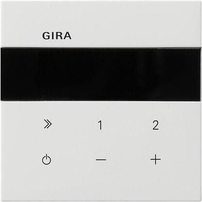 Gira 320112 Unterputz Radio Flächenschalter, WLAN, Bluetooth, Reinweiß glänzend
