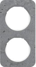 Berker 10122379 Rahmen, 2fach, R.1, Beton grau/polarweiß glänzend