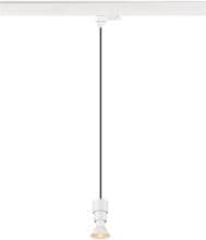 SLV PURI 2.0 Basic Pendelleuchte für 3-Phasen-Hochvolt-Schienensystem, GU10, 1x max.6W, Pendellänge 200cm, weiß (1008211)