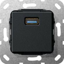 Gira Einsatz USB 3.0 Typ A Kabelpeitsche Schwarz (568310)