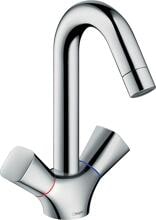hansgrohe Logis 2-Griff Waschtischarmatur 150 ohne Ablaufgarnitur, Messing, 5 l/min, Chrom (71221000)