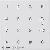 Gira 851327 Aufsatz Codetastatur Keyless In, System 55, reinweiß seidenmatt