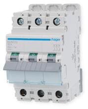 Hager NQN310 Leitungsschutzschalter 3 polig 25kA B-Charakteristik 10A 3 Module