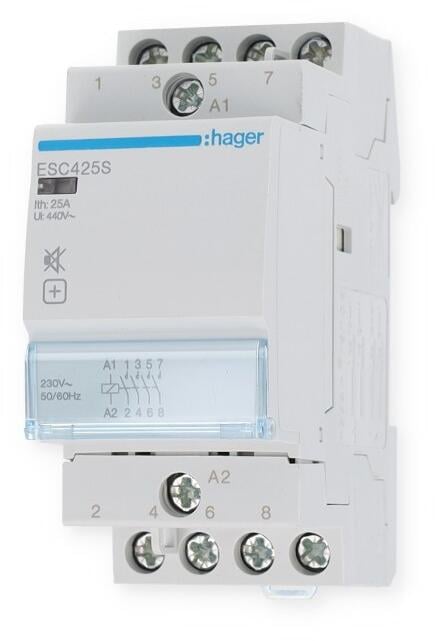 Interruttore Hager ESC425S Silenziatore Di Circuito, 25A, 4NA, 230V, Per Applicazioni Elettriche - Foto 5