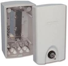 CobiNet 105336 Verteiler KS 20 AP, Schloss, Montagewanne, Aufputzmontage, IP54, 103x185x93mm, lichtgrau (105336)