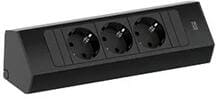 Bachmann CASIA 2 Steckdosenleiste, 3xSchuko, 2,0m, AEH, schwarz (932.100)