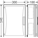 Hensel ENYSTAR Leergehäuse mit Verschlussplatten, Einbaumaße 486x306x140mm, grau