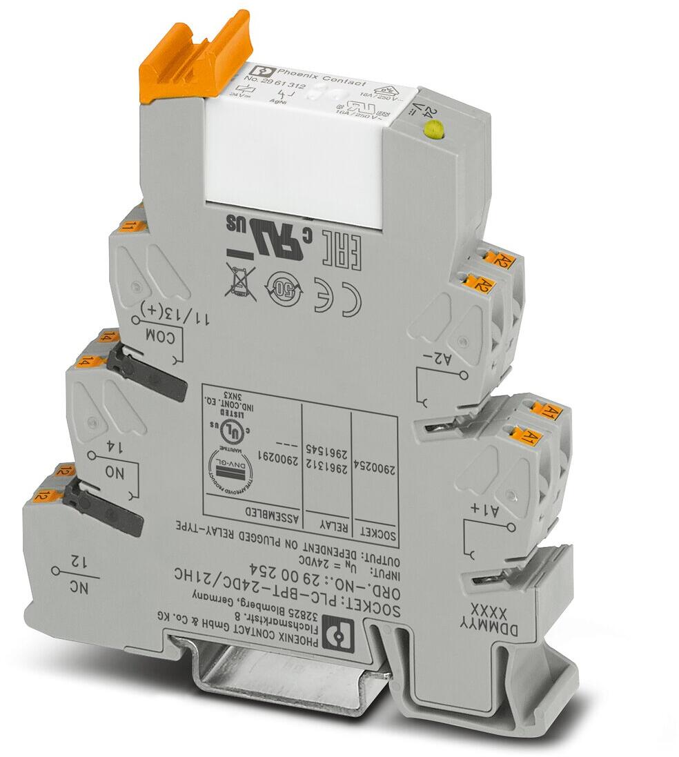 Phoenix Contact Relaismodul - PLC-RPT- 24DC/21HC, 10A, 1 Wechsler (2900291)