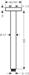 hansgrohe Deckenanschluss E 30 cm, Messing, Chrom (27388000)