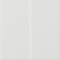 Gira 5370112 Wippe 2fach unbedruckt Flächenschalter, Reinweiß glänzend