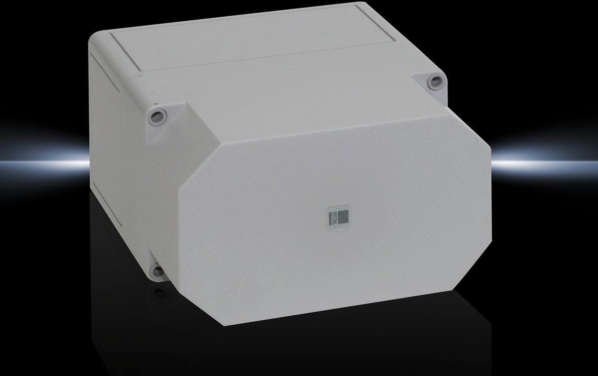 Rittal PK 9516.000 Polycarbonat-Gehäuse, BHT: 180x110x165 mm, glasfaserverstärktes Polycarbonat, ohne Vorprägungen, mit Deckel grau, 1 VPE = 2 Stück