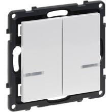 Legrand Seano with Netatmo Batteriebetriebener Wandsender zum Ein-/Ausschalten von 2 Lichtkreisen, inkl. Abdeckung, aweiß (765634)