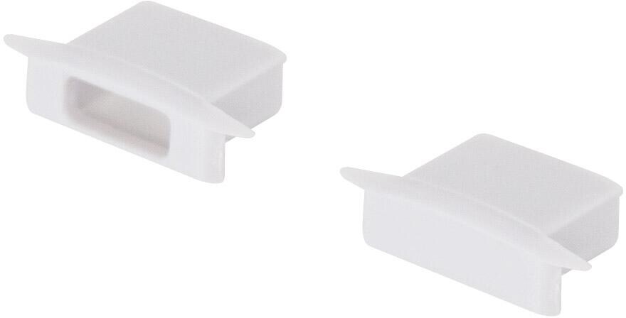 EVN APFLAT-Serie Kunststoff Endkappen, 2er-Set, weiß, für APFLAT3AM (FLAT3PAKSETW)