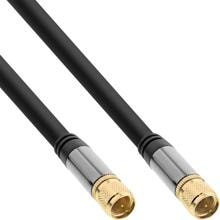 InLine Premium SAT-Kabel, 4x geschirmt, 2x F-Stecker, >110dB, schwarz, 3m (69103P)