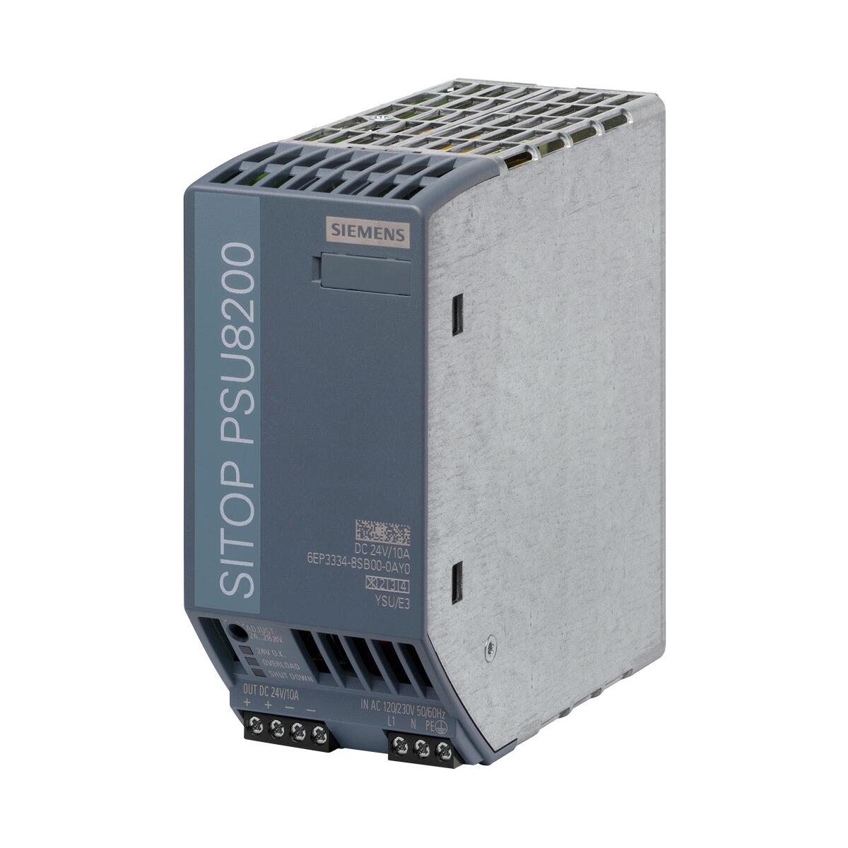 Siemens 6EP3334-8SB00-0AY0 SITOP PSU8200 24 V/10 A Geregelte Stromversorgung Eingang: AC 120/230 V Ausgang: DC 24 V/10 A