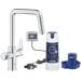 GROHE Blue Pure Eurosmart Starter Kit, U-Auslauf, Filterkopf, Durchflussmesser, S-Size Filter, chrom (30584000)