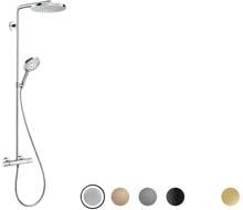 hansgrohe Raindance S Duschsystem 240 1 Strahlart PowderRain wassersparend+ mit Thermostat, Metall, 6 l/min, 240 mm