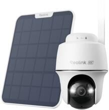 Reolink Go Series G440 mit Solarpanel 2 4G 8 MP Ultra HD kabellose, batteriebetriebene Überwachungskamera mit Schwenk- und Neigefunktion, intelligenter Erkennung und Verfolgung, weiß (rlg44sp2)