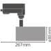 LEDVANCE Stromschienen-Strahler TRACK SP D75 25 W 4000 K 90RA NFL BK, 1900lm, schwarz (4058075113626)