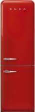 Smeg FAB32RRD6 50"s Style Retro Stand Kühl-Gefrierkombination, 60 cm breit, 331 L, Rechtsanschlag, Multiflow, LED-Display, rot