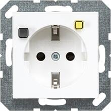 Jung A5520.30WW FI-SCHUKO-Steckdose, 30mA, Serie AS/A, alpinweiß