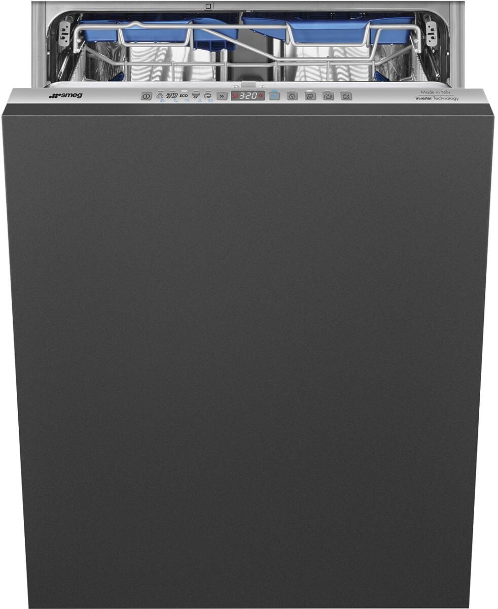 Smeg STL323BQLDE Vollintegrierter Geschirrspüler, 60 cm breit, 14 Maßgedecke, Total Aqua-Stop, Dry Assist+, Besteckschublade