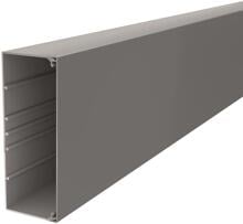 OBO Bettermann WDK80210GR Wand-und Deckenkanal, mit Bodenlochung, 80x210x2000mm, PVC, grau, VPE 8m (6026192)