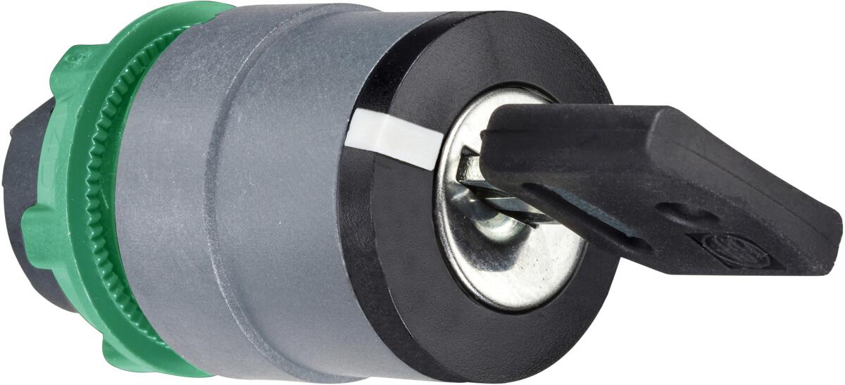 Schneider Electric ZB5AG612 Harmony XB5, Schlüsselschalter, Frontelement, Kunststoff, 22mm, 2 Stellungen, tastend, Ronis 421E, schwarz