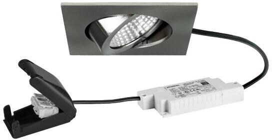 Brumberg BB05 LED-Einbaustrahler Phasenabschnitt dimmbar, 6W, 3000K, eckig, schwenkbar, nickel (39465153)
