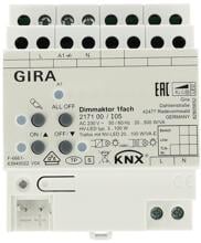 Gira 217100 KNX Dimmaktor, 1fach, 20 - 500 W/VA, 4TE