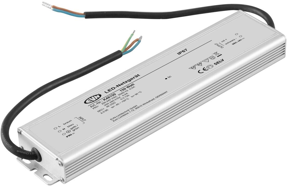 EVN Netzgerät, 48V/DC, 0,1-150W, IP67, Primär: 100-240V/AC (K48150)