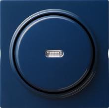 Taster 10 A 250 V~ mit Abdeckung und senkrecht stehender Wippe mit Kontroll-Fenster Wechsler 1polig, S-Color, blau, Gira 012046