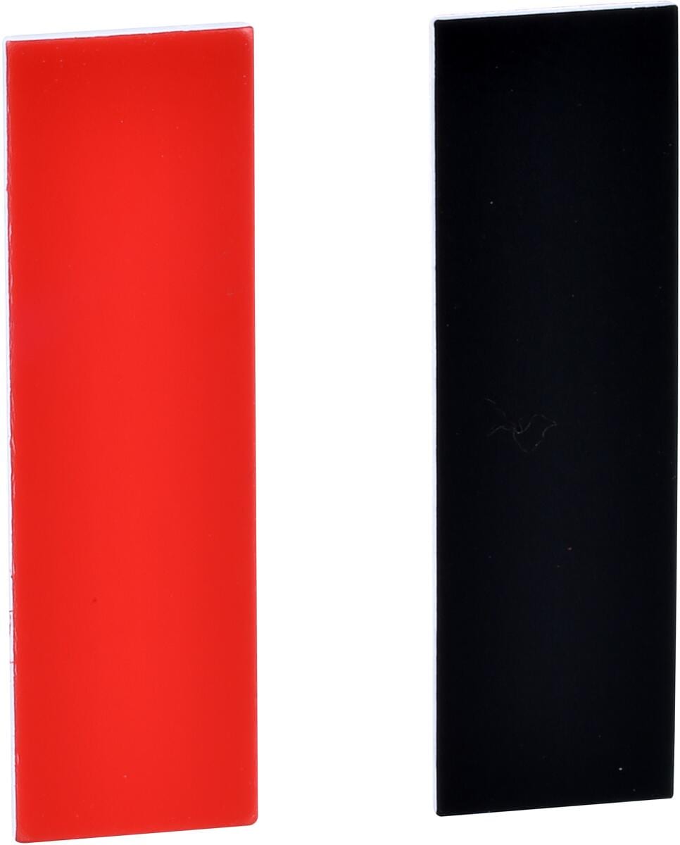 Schneider Electric ZBY0101 Leerschild 8x27mm, für Schildträger 30x40mm, schwarz/rot