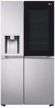 LG GSXE90MBDD Stand Side-by-Side Kombination Door in Door, 91,3 cm breit, 628 L, NoFrost, Eis-, Crushed Ice- und Wasserspender, Festwasseranschluss, Metal Sorbet