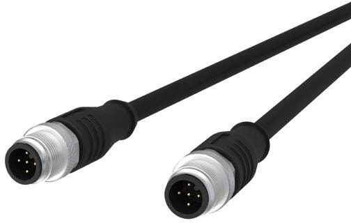 METZ CONNECT M12 Sensor-/Aktorleitung, A-kodiert, 10,0 m, M12 Stecker gerade - M12 Stecker gerade, ungeschirmt, 5-polig, PUR ( 142MDA11100 )
