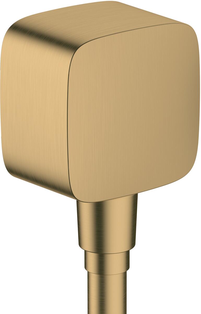 hansgrohe FixFit Wandanschluss mit Rückflussverhinderer, Kunststoff, Rückflussverhinderer, Brushed Bronze, (26457140)