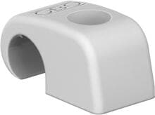 OBO Bettermann 4040 SP Haft-Clip, ohne Nagel, rund, 7-12mm, Polypropylen, lichtgrau, VPE 200 Stk (2214881)