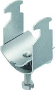 Niedax B26 Hammerfuß-Bügelschelle, 1 Kabel, 22-26 mm, feuerverzinkt