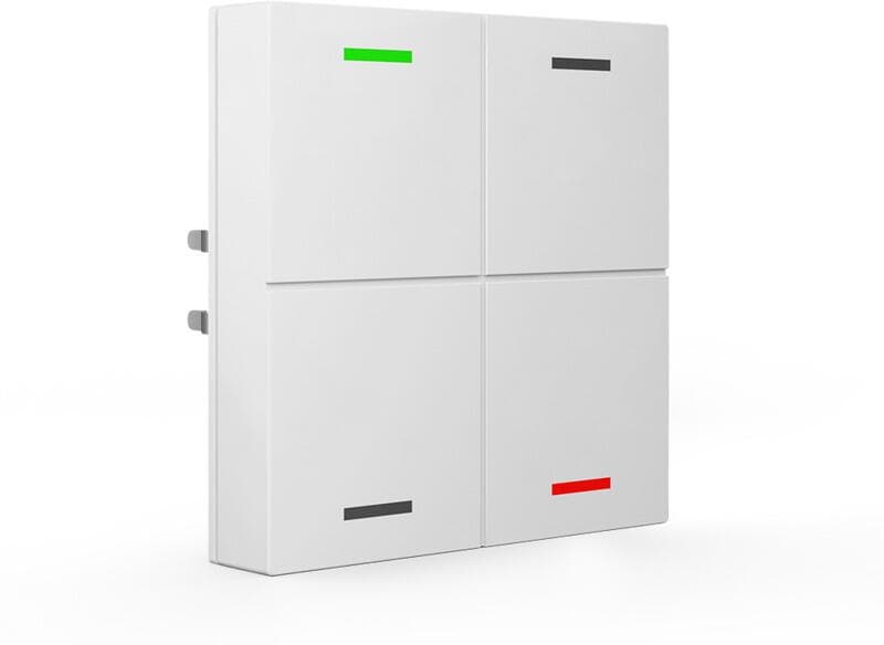 MDT BE-TAL5504.01 Taster Light 55 4-fach, Ausführung Neutral, reinweiß glänzend