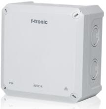 f-tronic NFK14gr FR-Abzweigkasten, 140x140x81mm, Ausbrechöffnungen, IP66, grau (7340192)